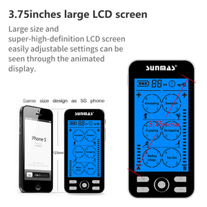 Sunmas Mesin Perawatan Jarum Akupuntur, Alat Bantu Tidur 6 Keluaran, Mesin Stimulator Jarum Akupunktur, Pemijat Elektrik - Product Image 3