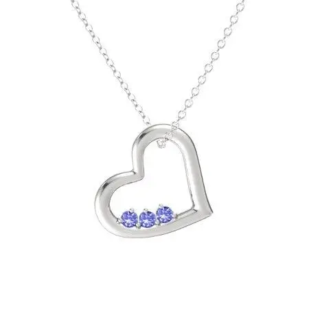 heart pendant necklace white gold