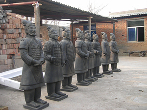 Figuritas <span class=keywords><strong>de</strong></span> porcelana antigua china para decoración del hogar, artesanías <span class=keywords><strong>de</strong></span> alfarería <span class=keywords><strong>de</strong></span> tamaño real, <span class=keywords><strong>guerreros</strong></span> <span class=keywords><strong>de</strong></span> <span class=keywords><strong>terracota</strong></span> - Product Image 5