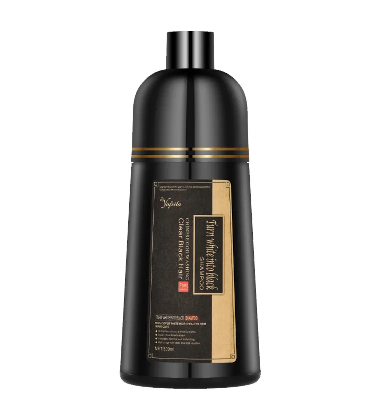 2023 toptan özelleştirilmiş sıcak satış doğal organik çin siyah saç boyası şampuanı