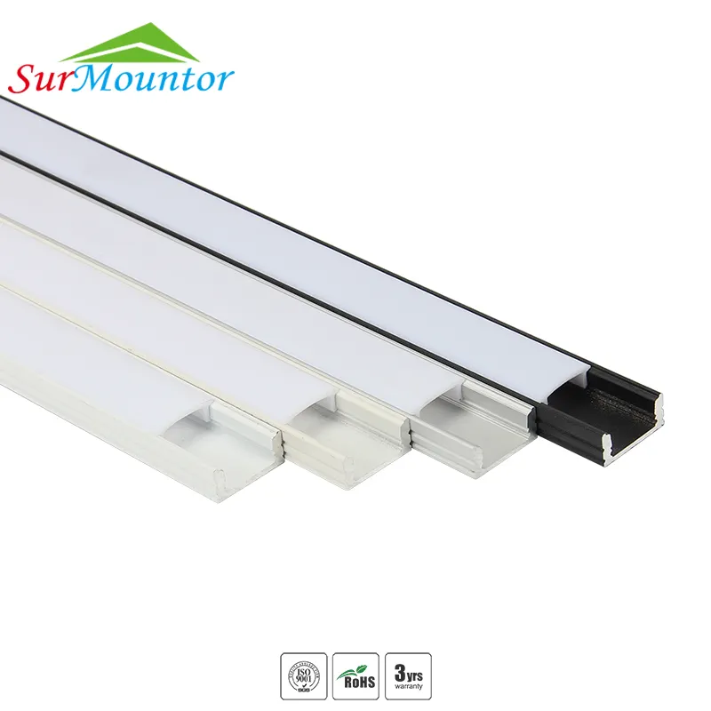 V Slot Legering Led Aluminium Profiel Behuizing Fabrikant Prijs Pvc Profiel Voor Led Strip Keuken Kast Licht Bar