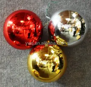 闪亮的聚苯乙烯泡沫条圣诞球 15厘米塑料球