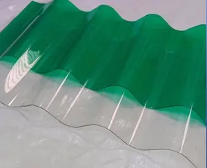 0.8 Mm Plastik Poli Karbonat Atap Bergelombang Lembar untuk Rumah Kaca