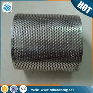Hohe qualität 304 edelstahl perforierte filter rohr/perforierte metall mesh rohr/filter barrel