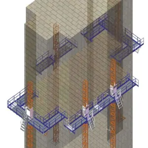 Plataforma de escalada de trabajo de doble mástil móvil para la venta, andamio de hombre de un solo mástil elevador climeber