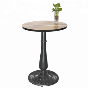 الشمس نمط زهرية أسفل العتيقة الأسود قاعدة من الحديد الزهر طاولة القهوة الساق - Product Image 6