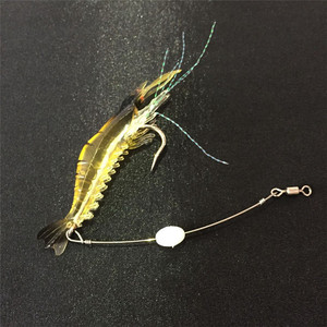 YOUME 5 unids/lote señuelo de camarón suave 9cm/6g cebo Artificial de pesca con anzuelo brillante señuelo de pesca - Product Image 6