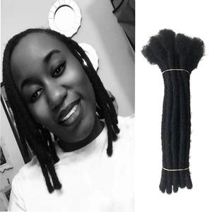 Ekstensi rambut dreadlock afro keriting premium 100% rambut manusia Remy Brazil, pewarnaan khusus, buatan tangan untuk rambut hitam - Product Image 5