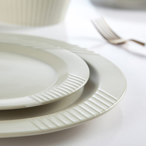 Service de vaisselle d'assiettes d'hôtel, vert mat, bon marché, gris, 100 pièces - Product Image 2