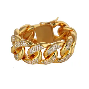 Miss Sieraden gouden armband voor mannen ontwerpen Luxe cubaanse link heren armbanden
