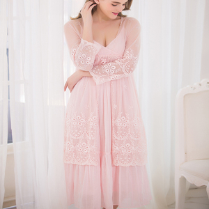 Pink Long Transparent Cotton Onesie Sexy Adult <strong>One</strong> Piece <strong>Pyjama</strong> - Product Image 5