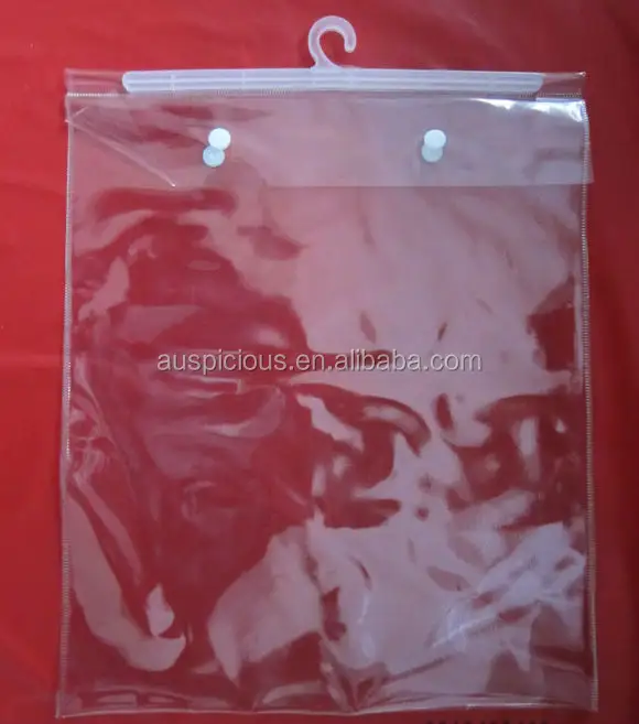 Пластиковый пакет с кнопкой-застежкой и вешалкой, мешок из пвх для одежды
