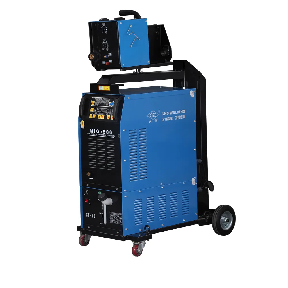 Hot sale 500A Gas shield welder aluminum welding machine MIG-500PC Double Pulsed MIG Welding Machine with wire feeder