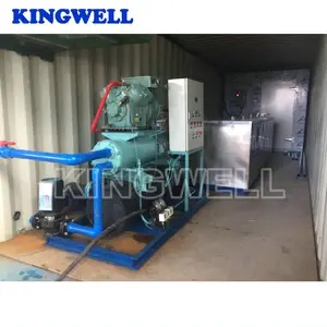 Mobile industrial container ice block machine