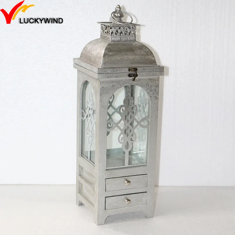 drawers tall wooden decorative lanterns for candles holder