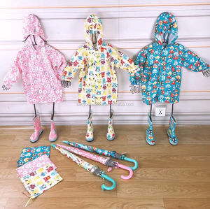 Impermeable Infantil Económico de China con Diseño de Animales de Dibujos Animados, Impermeable de Buena Calidad con Diseño de Búho, Poncho de Nailon para Niños - Product Image 1