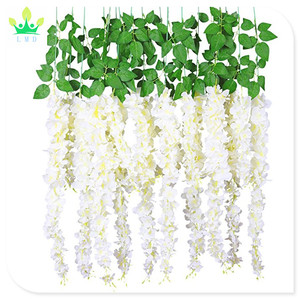 Per la casa di nozze arco di natale decorazione confezione 1 seta artificiale glicine vite appeso ghirlanda per la festa del papà feste di pasqua - Product Image 1