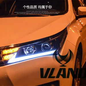 altis far Suppliers-Vland için fabrika araba far Corolla Altis LED kafa lambası 12V 35w otomatik far ön lamba 2014-2016 yeni tasarım