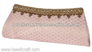 Bridal Beaded <b>Clutch</b> Bag for Women Wedding Evening Party Use Hand Embroidery Lowellcraft up to 1L Capacity - Product Image 2