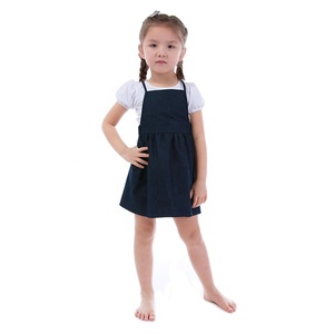 Venta al por mayor ropa de niños <span class=keywords><strong>Splid</strong></span> Color niñas Denim camisa cordones vestidos de princesa para niñas vestido de verano - Product Image 2