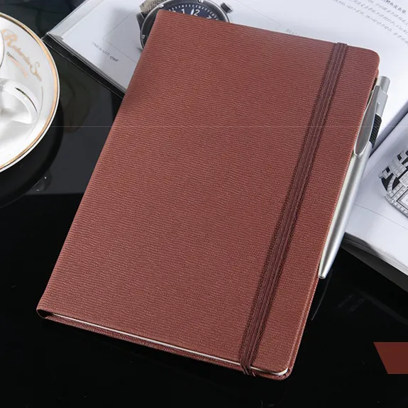 leather cheap hardcover designs wholesale business plain agenda notebook elastic strap band a4 a5 a6 b5 b6 custom logo