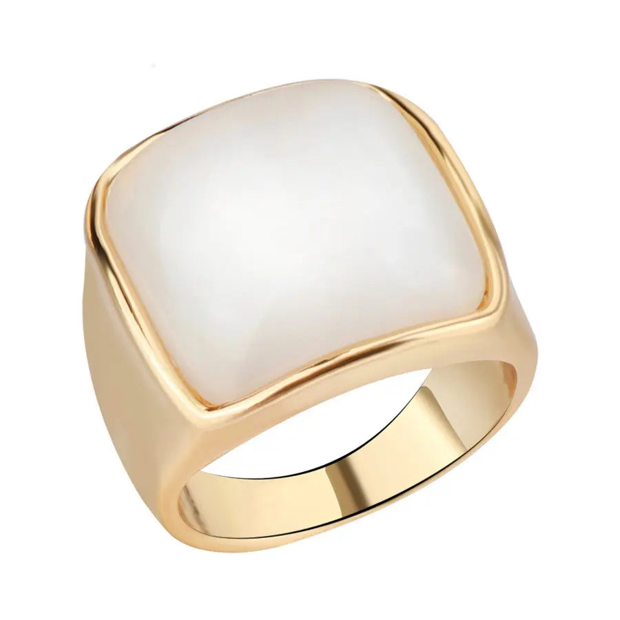 Huilin anel de casamento personalizado, pedra de olho de gato, opala, lua, dourado, para presente