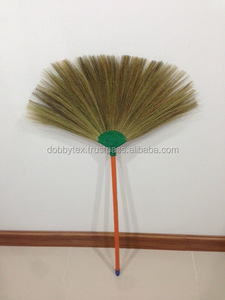 Grass <b>Broom</b> <b>with</b> Plastic <b>Handles</b>/<b>Wood</b> / Thailand Traditional and Quality 1 Meter Height - Product Image 1