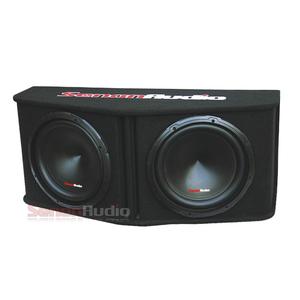 Dual 12 inch Subwoofer Speaker Car Audio Bass Systems Custom Bass Box covered with Black Carpet