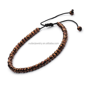 Commercio all'ingrosso nuovo stile colorato di pietra ematite macrame del branello del braccialetto per l'uomo - Product Image 5