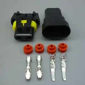 2p 2.8 milímetros 2pin HID cobre Terminal Conector terminais auto carro 9006 tomada fêmea