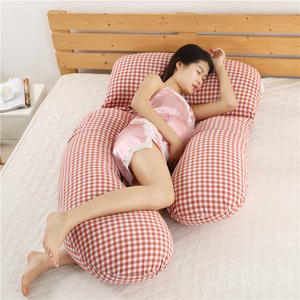 Grosir 100% Katun Nyaman Seluruh Tubuh Berbentuk F Bantal Bersalin Wanita Hamil Meringankan Nyeri Tidur Wanita Hamil - Product Image 4