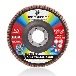 PEGATEC 115X22MM Siêu DIABLO Gốm Đĩa Flap Đối Với Thép Không Gỉ Với MPA Chứng Nhận