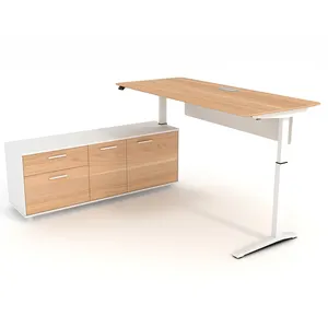 电动提升机构现代办公桌可调高度立式办公桌