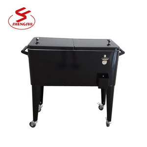 Metallo di raffreddamento del ghiaccio <span class=keywords><strong>carrello</strong></span> con ruote scatola del dispositivo di raffreddamento per bevande