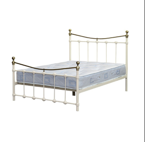 Antique Brass Color <strong>Double</strong> <strong>Bed</strong> 4ft6 Metal <strong>Black</strong> or Cream <strong>Bed</strong> Frame - Product Image 2