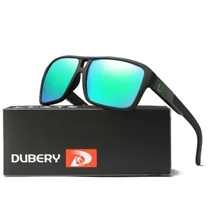 Dubery óculos de sol polarizado, d008, alta qualidade, masculino, esportivo, com logotipo e estojos de embalagem