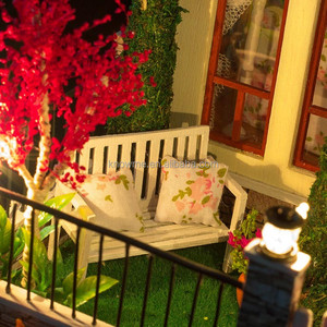 Maison miniature 3D faite à la main Know Me Love House, villa avec meubles/maison miniature en bois faite à la main avec LED - Product Image 5