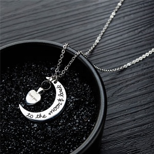 Prodotti alla moda di Vendita Calda I <span class=keywords><strong>Love</strong></span> You To <span class=keywords><strong>The</strong></span> Stella Luna E Ritorno Collana <span class=keywords><strong>In</strong></span> Acciaio Inox - Product Image 4