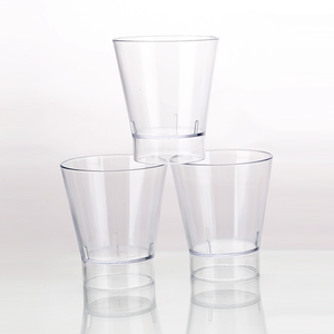 Factory custom logo 50ml shot glass ps plastic wine cup for vodka