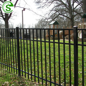 Valla Tubular Negra con Recubrimiento en Polvo Personalizable, Paneles de Valla de Acero Inoxidable, Valla de Seguridad para Casa - Product Image 3