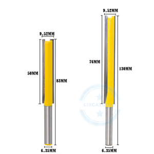 L-N022 1 पीसी 1/4 उच्च गुणवत्ता वाले सीधे/डेडो राउटर बिट लंबाई 3/8 'लकड़ी काटने उपकरण - Product Image 1