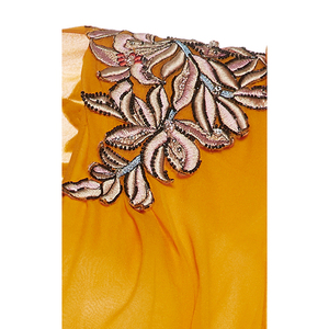 Signore Vestito Chiffon Con Scollo A V Sexy Delle Donne Del Partito <span class=keywords><strong>Giallo</strong></span> <span class=keywords><strong>Mini</strong></span> Vestito - Product Image 3