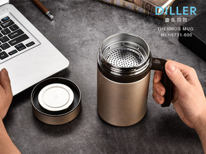 Diller de vacío de la botella de agua de doble pared con aislamiento termo de acero inoxidable taza de viaje - Product Image 4
