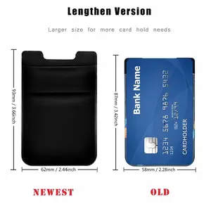 رخيصة دائم اثنين من طبقة شعار مخصص تمتد مطاطا الهاتف المحمول ملصقا محفظة الائتمان حامل بطاقة
