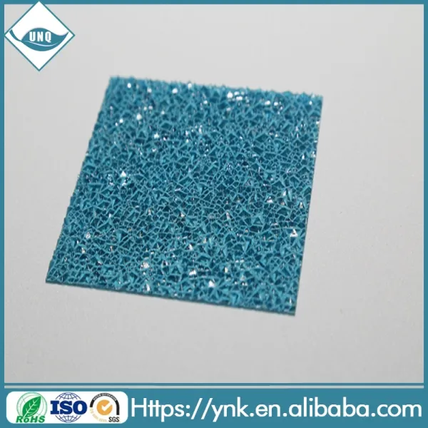 2016 China hot vender em forma de diamante 3mm de policarbonato lexan folha de plástico em relevo preço