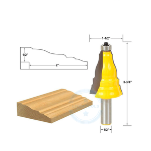 L-N035 1 adet 1/2 sap küpeşte kalıplama yönlendirici <span class=keywords><strong>Bit</strong></span> süpürgelik hattı kesici ağaç İşleme araçları - Product Image 1