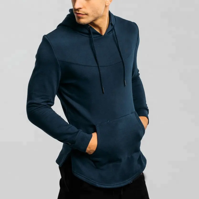 2018 Best sale cotton spandex fashion mens pullover hoodie for gym wear