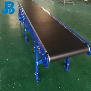 Fábrica personalizado simples estrutura horizontal transportador de correia de borracha para a embalagem