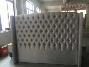 Modèle de lit populaire Chambre principale Lit avec tête de lit capitonnée à dossier haut Lit king-size Lit <span class=keywords><strong>queen</strong></span>-size - Product Image 4