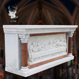 Nouveau design Grand autel en marbre blanc avec colonnes à vendre - Product Image 3